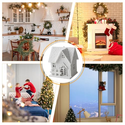 Enfeite de casa para árvore de Natal, Enfeite de casa pequena para Natal | Pingente de casinha de Na
