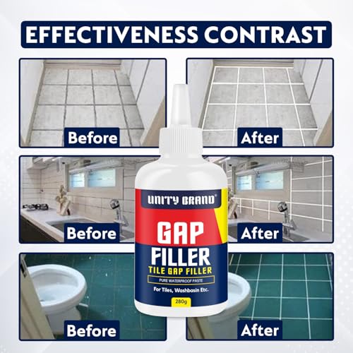 Image of UB Unity Brand Wall Repair Paste Tube Waterproof Crack Filler for Walls & Tiles Gap Filler | White Cement Sealant & Joint Repair Paste | Tile Grout Repair Waterproof for Bathroom & Wall Cracks (560 g)