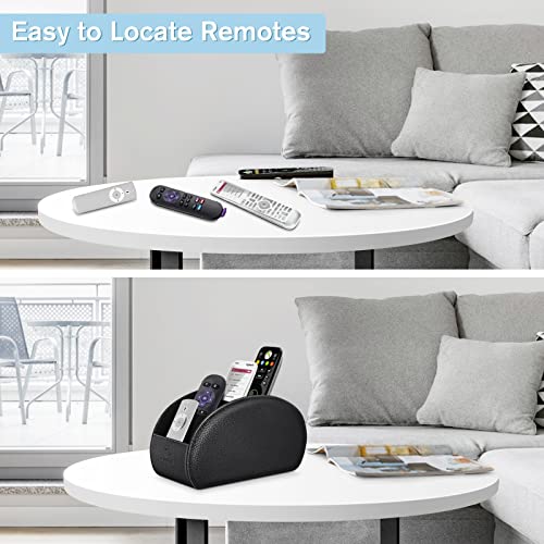 Image of FINTIE Remote Control Holder with 6 Compartments Vegan Leather