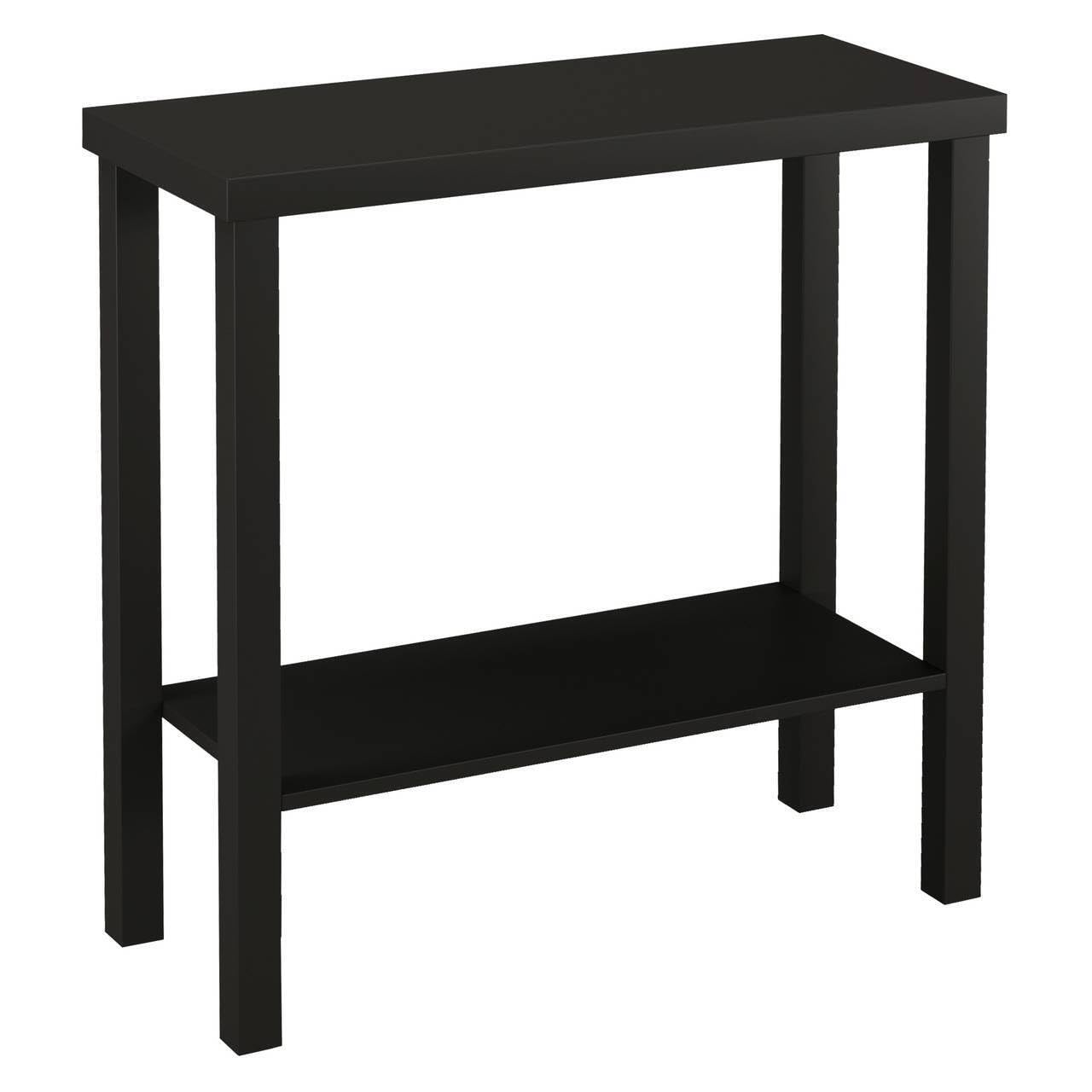 URBNLIVING 2-Tier Wooden Narrow Console Side Table, Entryway Hallway Furniture, Slim Storage & Display Table with Open Shelves, Sturdy Construction, Contemporary Finishes, Ideal for Home and Office