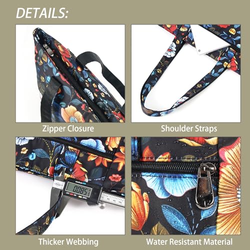 Image of CLOUDMUSIC Shoulder Tote Bag For Nurses Teachers Work Gym Travel Beach Women With Large Capacity Waterproof