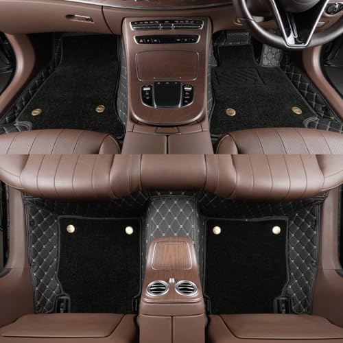 Lacaca スズキ スペーシア MK53S マツダ フレアワゴン MM53S 4人乗り 専用 3Dフロアマット 二層構造 スペーシアカスタム スペーシアギア マット ナノフリース PUレザー素材 防水