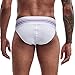 JOCKMAIL Mens Briefs Underwear Athletic Underwear Brief Cotton Mens Underwear Briefs Sport Underwear (XXL, White)