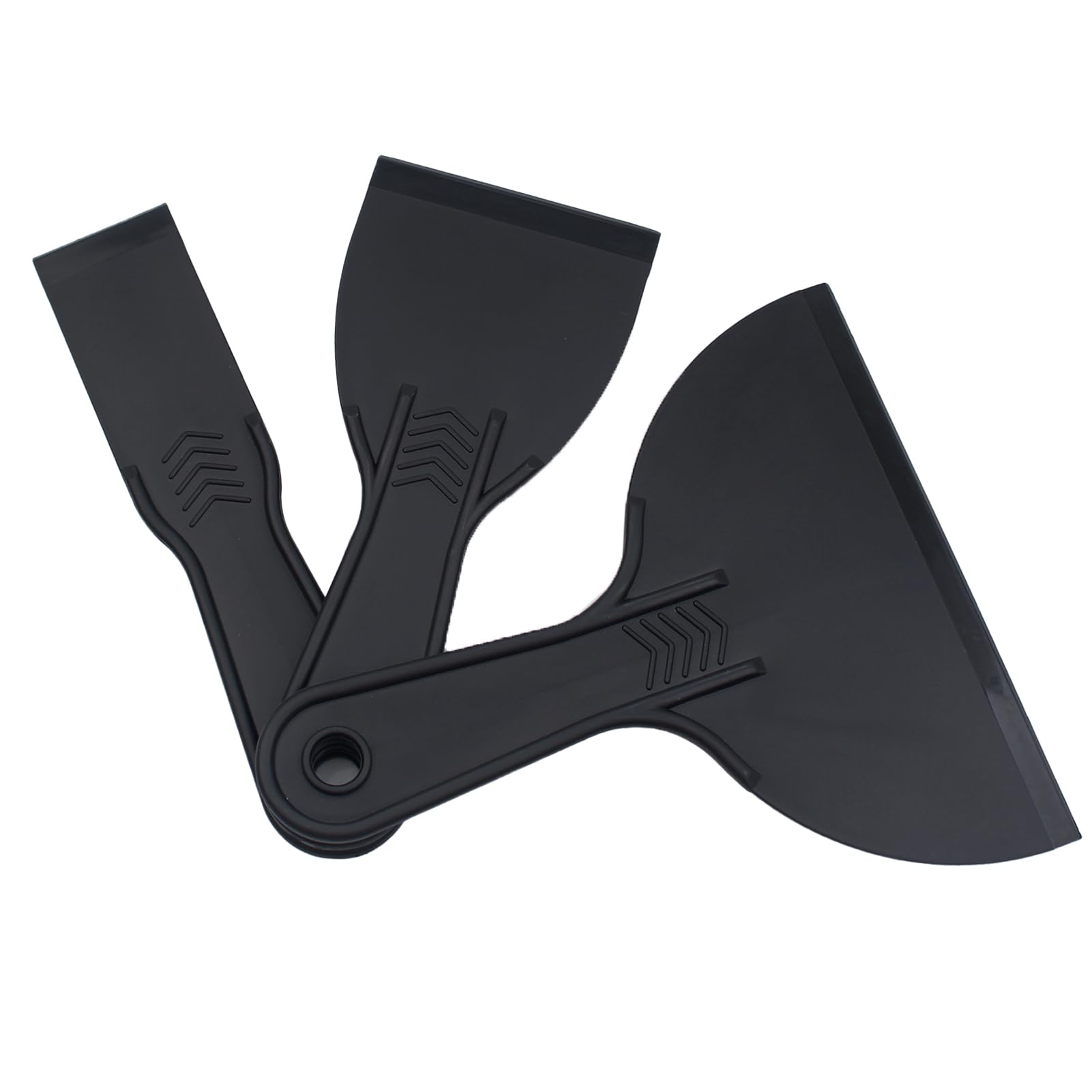 3 stuks kunststof spatels, 1,5/3/6 inch spatels voor wandplamuur, set flexibele plamuur van kunststof, plamuurmassa met handgrepen voor het verwijderen van stickers en behang