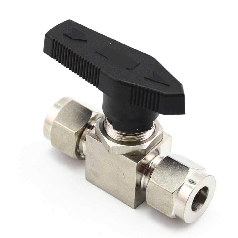 Válvula de bola hembra SS304 para tuberías de 8 mm y conducción de fluidos