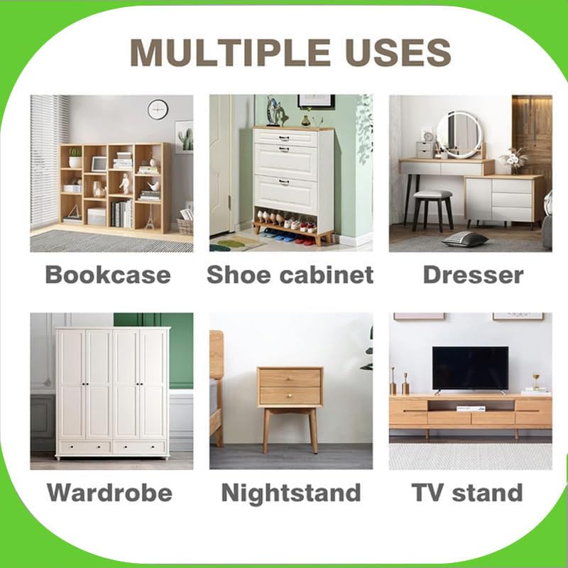 Miniatura 6 de Anclajes para muebles, pequeñas correas estéticas para muebles, aparador, pared, anclaje de seguridad para muebles a prueba de niños y bebés, tu