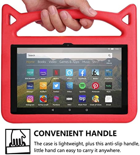 All-New 8INCH Tablet Case For kids (2022/2020 Release),Light Weight/Shock-Absorption/Anti Slip/High Impact/Handle Friendly Kids Case for All-New 8INCH Tablet,Not compatible with iPad air tablet.Red - Image 3