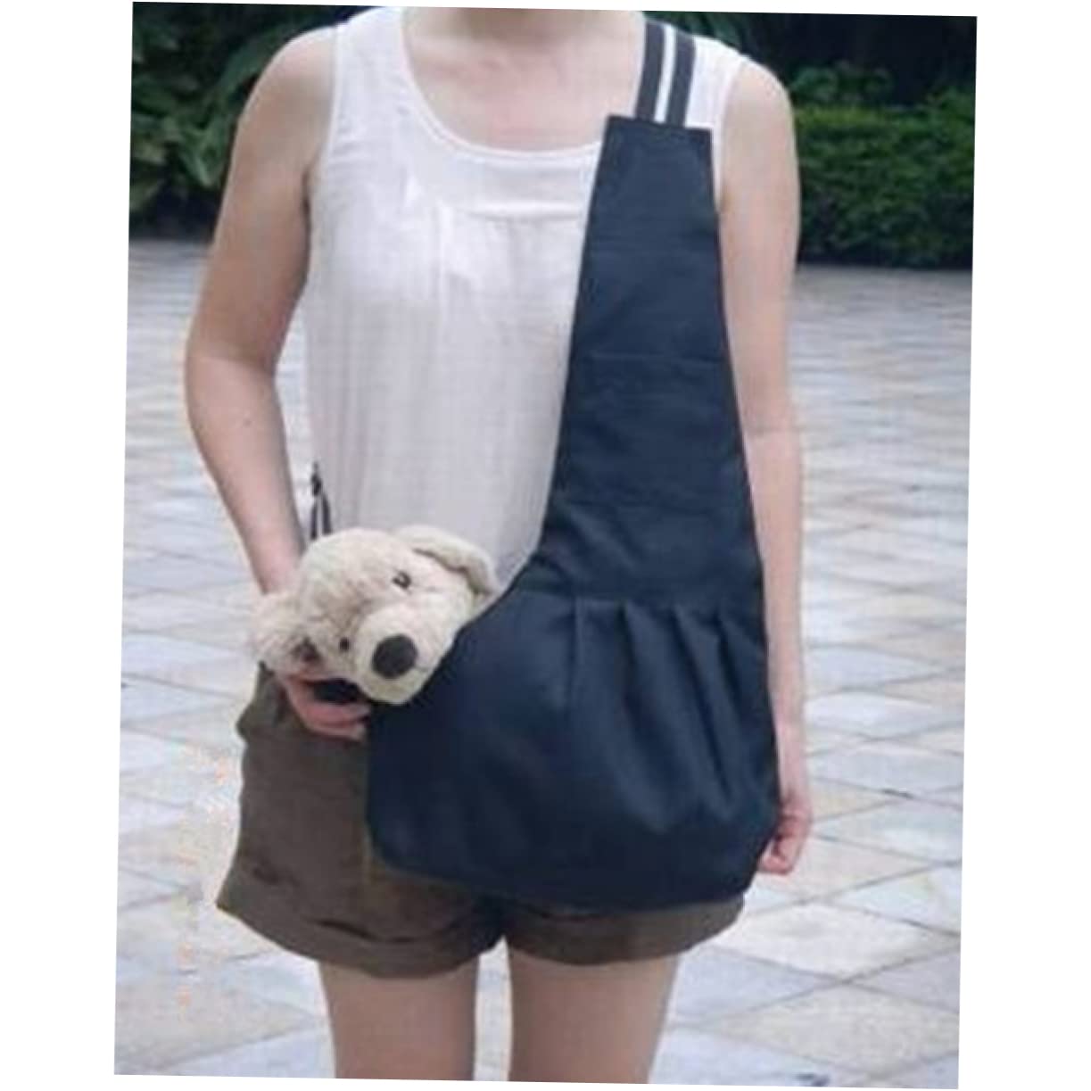 BELLIFFY Pet Backpack Carrier Bag Single-Shoulder Sling Bag Size l Washable Oxford Cloth for Dogs Cats Safe Hook Adjustable Strap Net Nylon Breathable