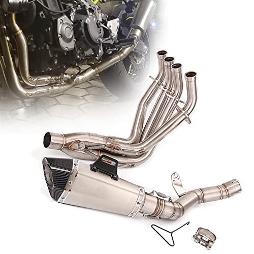 Tuyau d'échappement 51mm en inox avec chicane pour ligne intermédiaire Kawasaki Z900 E