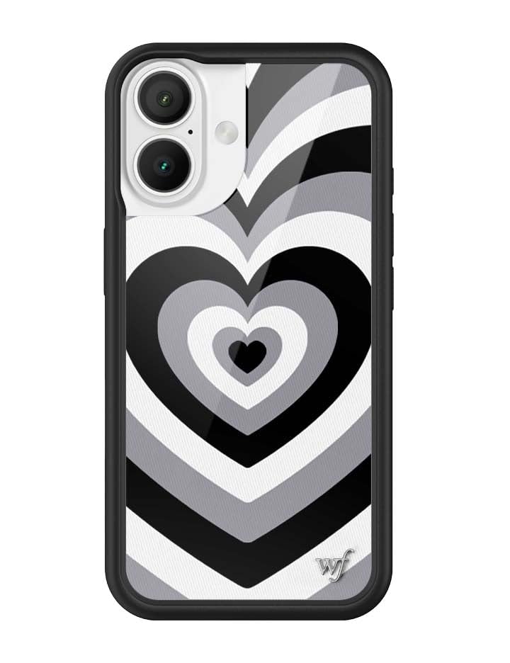 Image of Wildflower Cases - Compatible with iPhone 16 | Protective Black Bumper, 6.5ft Drop Test Certified, Women Owned Small Business | Latte Love Midnight