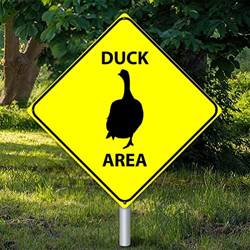 Panneau d'avertissement canard vintage pour décoration murale intérieure et extérieure 38x38 cm