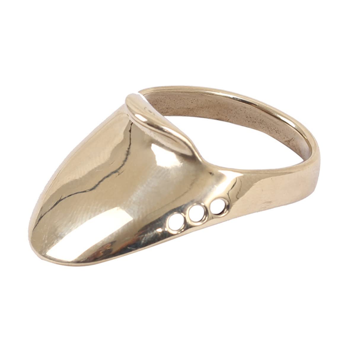 BESPORTBLE Professional Brass Archery Finger Guard Ring for Traditional Archery, Wear-resistant Finger Protection, Convenient Portable Thumb Guard for Bow Hunting and Shooting