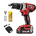 Price comparison product image TEENO Hammer Drill Driver 20V 1/2" Cordless Drill Set 1x2.0Ah Li-Ion Battery