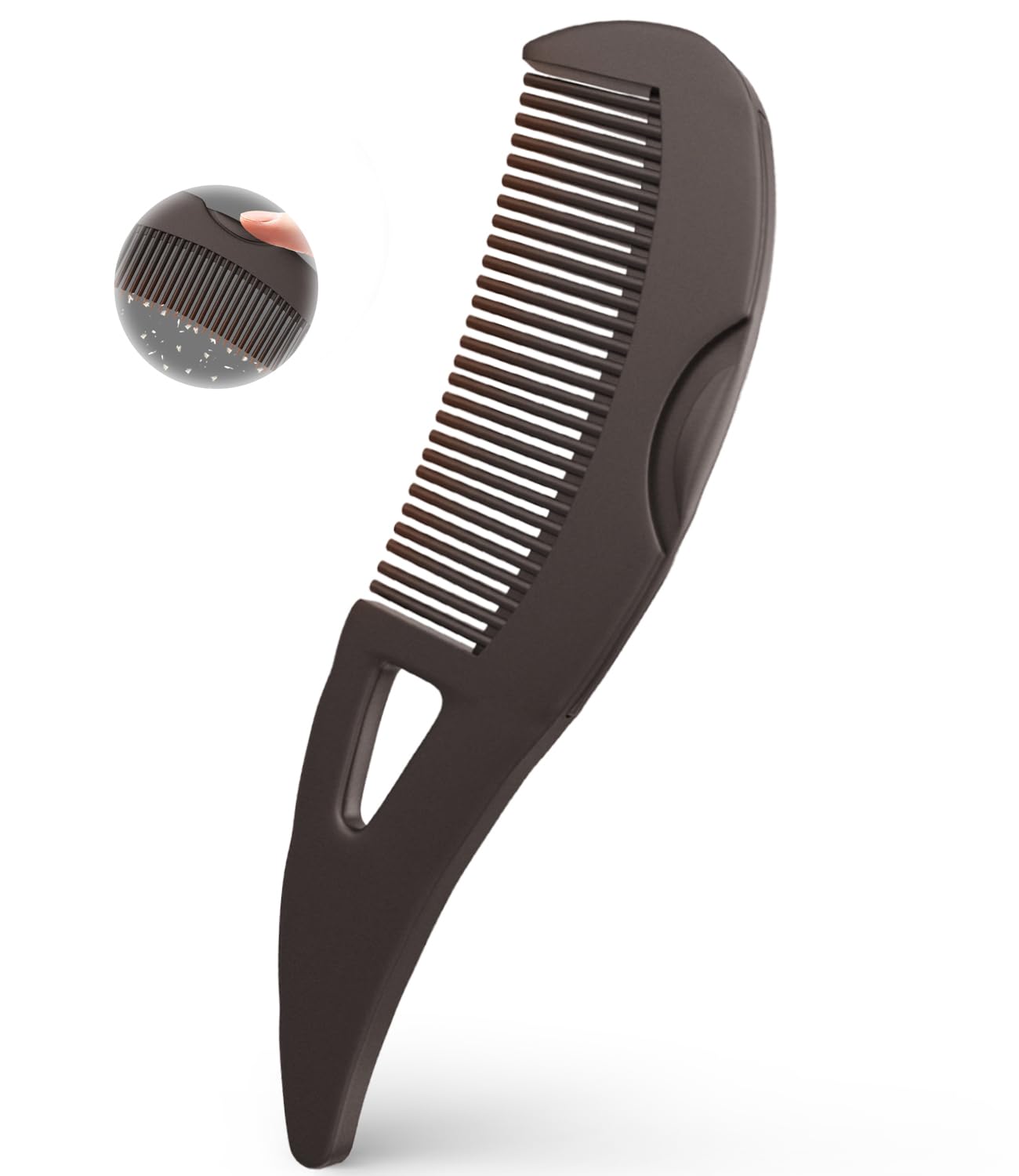 Dandruff Comb Energy Massage Dandruff Comb Scalp Dandruff Brush for Dandruff Removal, Lice Remover Products, Hair Dressing Comb, Plastic, Brown, Unisex