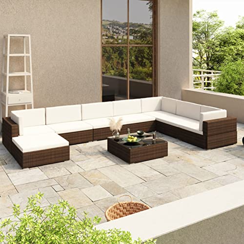 Festnight Loungemöbel Terrasse Rattan Lounge Gartenmöbel Set Gartenlounge Terrassenmöbel Outdoor Sofa Ecklounge Gartensofa Garten Loungeset Sitzgruppe Sitzgarnitur