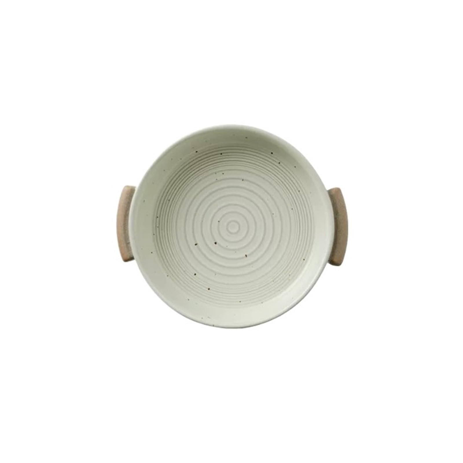Fuente for hornear de cerámica roscada con asas Bocadillos(Blanco,Medio)