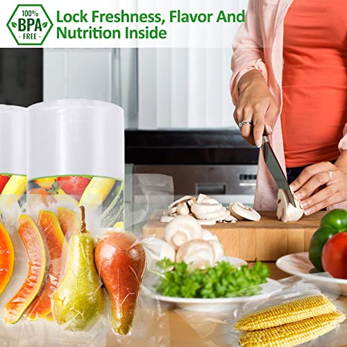 Vacuum Sealer Bags Roll 2 Pcs 11" X 150' Rolls (Total 300 Feet) Vac Seal Bags For Food Saver Storage, Meal Saver Freezer Vacuum Sealer Bags, Sous Vide Bags Vacuum Sealer, Non-Bpa Vacuum Sealer Bags #TOP5