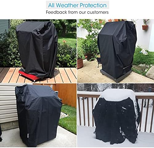 Unicook BBQ Cover, Waterproof Heavy Duty 2 Burner Barbecue Cover, Small Gas BBQ Cover Compatible for Weber, Char-Broil, Brinkmann etc, Anti-UV & Rip-Proof Oxford Fabric, (32 inch / 81 cm, Black)