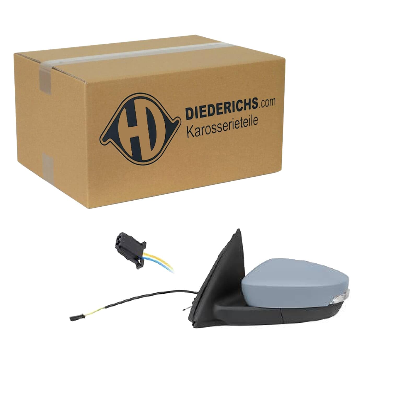 DIEDERICHS 7807025 Espejo retrovisor Ajuste por cable convexo izquierda Compatible con SKODA FABIA Ranchera familiar NJ5 FABIA NJ3