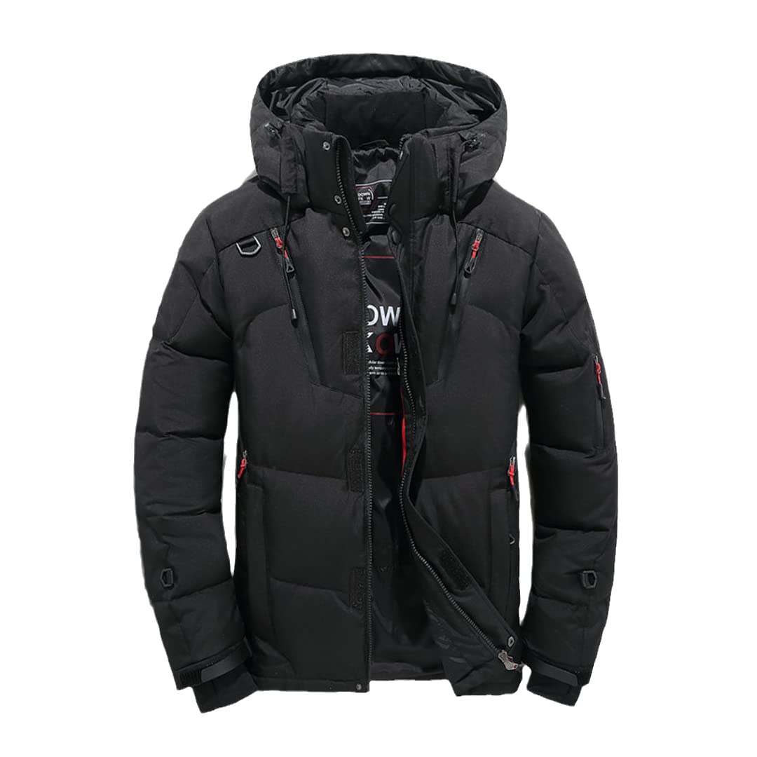 Veste d'hiver épaisse et chaude pour homme avec capuche en duvet de canard épais, parka décontractée avec de nombreuses poches