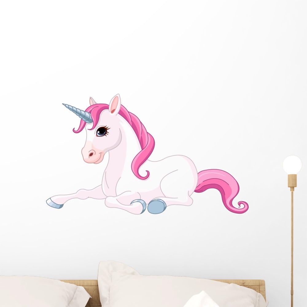 Wallmonkeys WM51349 Adorable Unicorn Peel and Stick Wall