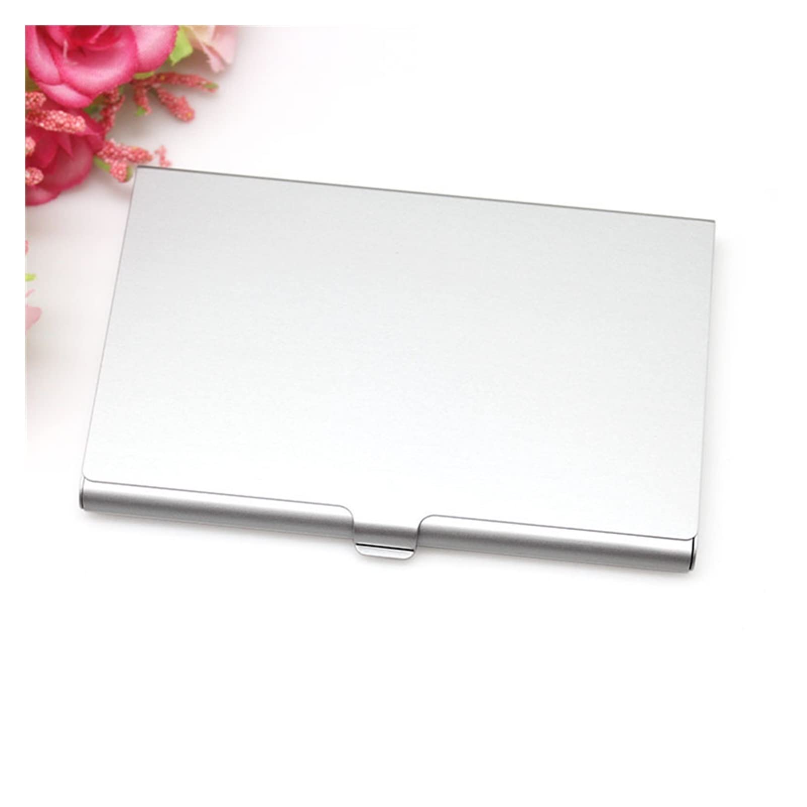 Etui na karty dla kobiet/mężczyzn Aluminiowe etui na wizytówki, przenośna mała metalowa pokrywa, uchwyt na karty kredytowe, spersonalizowany prezent, do użytku biurowego Buissnes etui na karty (kolor: A)