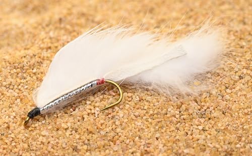 6ct White Zonker Streamer Flies (6ct - White Zonker Assortment)