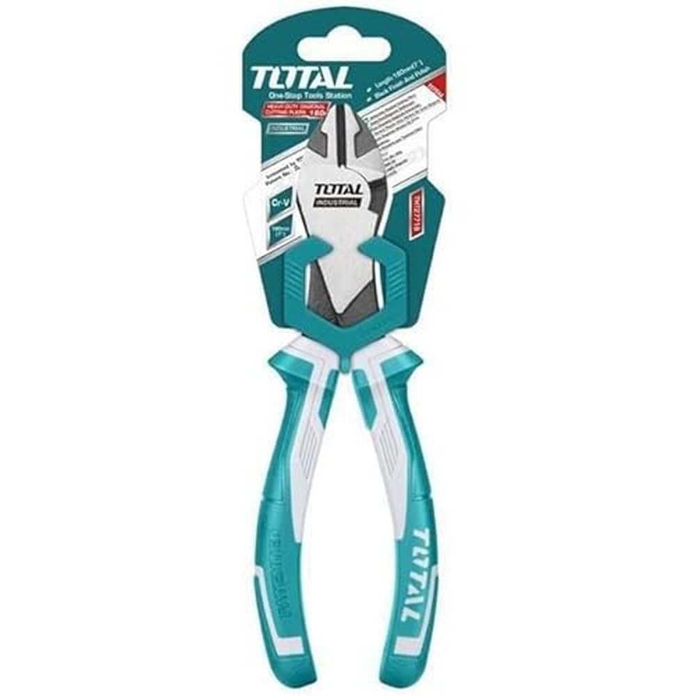 Total Tools Reinforced Diagonal Cutting Pliers, Grün