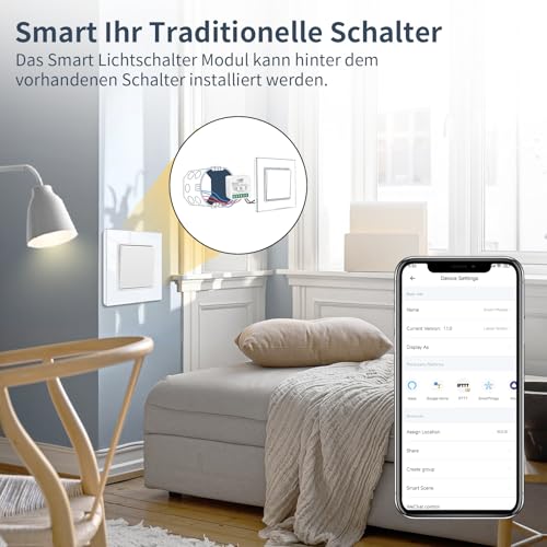 Module d'interrupteur intelligent Wi-Fi CNBINGO compatible Alexa pour interrupteur mural - 3