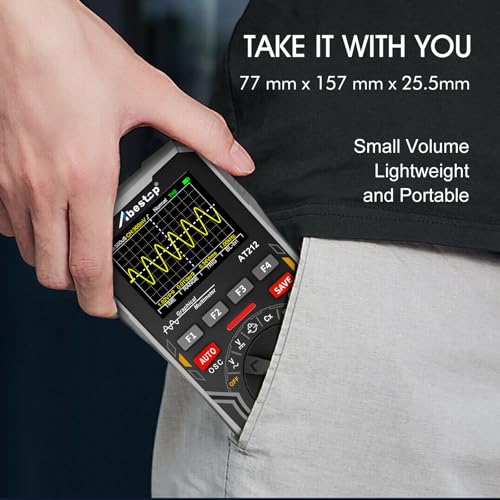 Image of AT212 Abestop Oscilloscope Multimeter 1MHz Bandwidth 2.5Msps Sample Rate Portable Handheld Oscilloscope 2.4 inch Color Screen Auto /Normal /Single Function