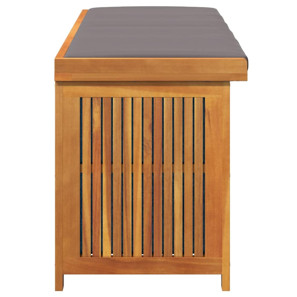 Hommdiy Outdoor-Kissenbox Gartenbox Auflagenbox Wasserdicht Holz 150x50x60 cm Massivholz Akazie