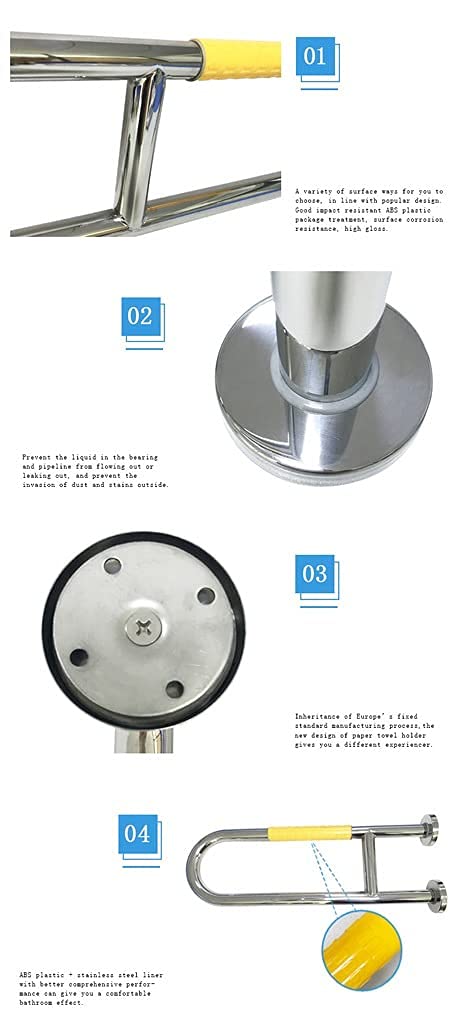 Barra di Sicurezza in Acciaio Inox, corrimano a Forma di U in Nylon, corrimano per WC Antiscivolo, corrimano per WC, Supporto di Sicurezza, Barra di Equilibrio per Doccia, pubblicità