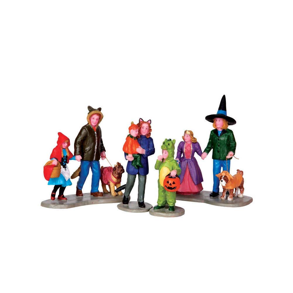 Lemax Orange - Trick Or Treating Fun, Set Of 4