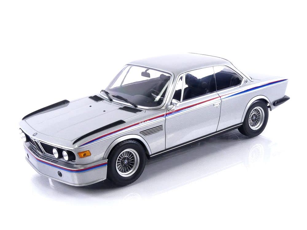 Amazon.com: Minichamps 1973 3.0 CSL Silver Metallic with Red