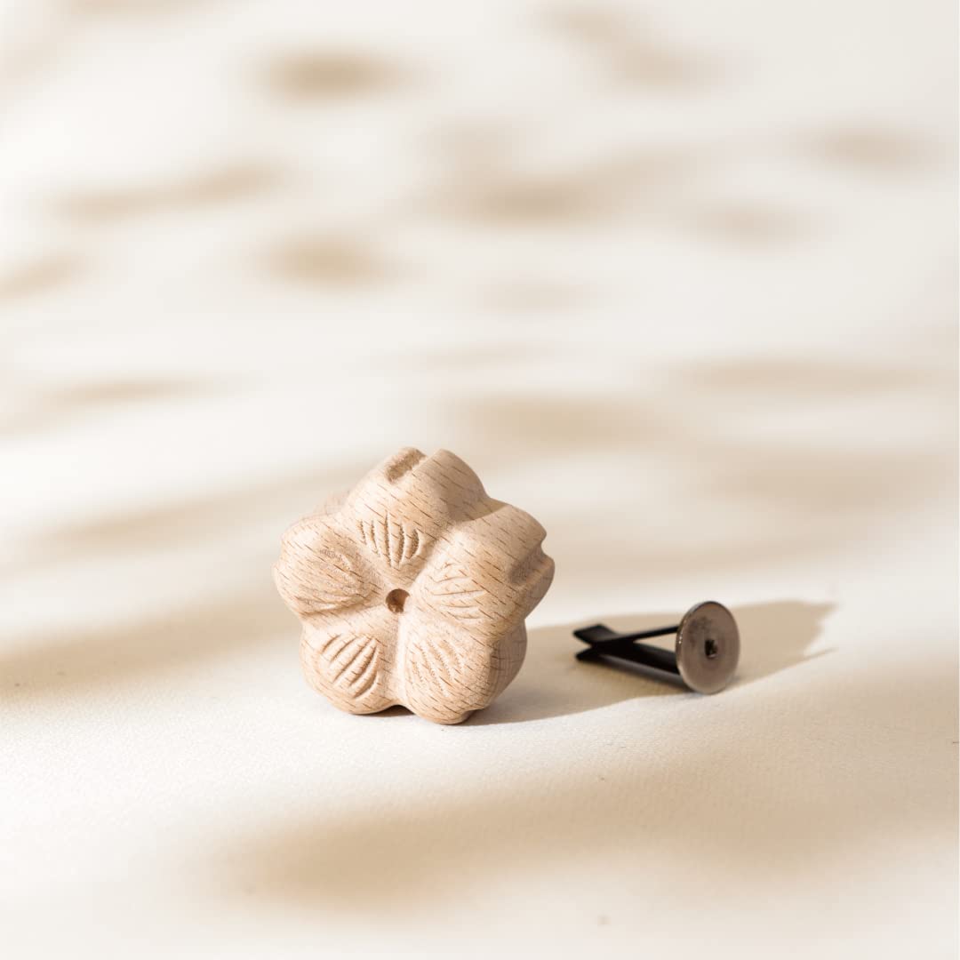 VORDA Wood Diffuser for Car, Wooden Air Fresheners, Clip Essential Oil Diffuser, Wooden Blossom Car Decoration, Natural Aroma Diffuser, Plastic Free (German Beech Japanese Sakura)