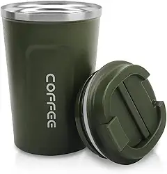 Copo Térmico Cafe Cerveja Com Tampa Aço Inoxidável Anti-vazamento 500ml VERDE