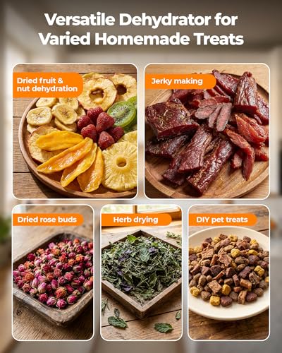 Image of Food Dehydrator Machine 700W Upgrated Drying with 8 Trays, 212F & 24H Timer, Visual Window, Food Dryer with Dual-Layer Stainless Steel for Home, Fruit, Jerky, Vegetable, Meat, Beef, Dog Treats, Herb