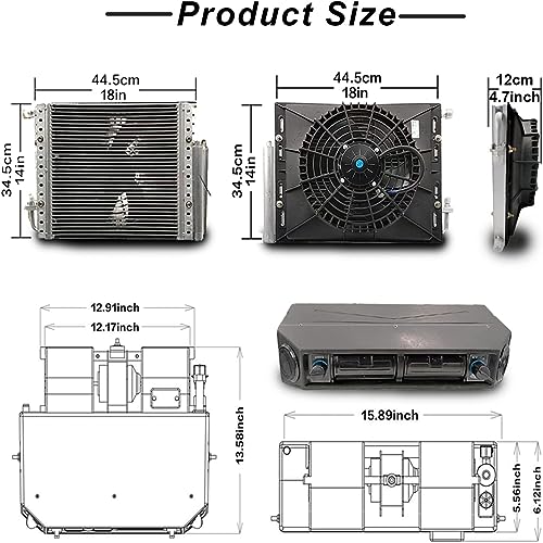 Generic UNDER DASH 404-100.HC Gouku- Universal 12V Air Conditioning Conditioner Heating And Cooling Under Dash A/C Kit Fit Van Auto Rvs Truck Electric Ac Energy Saving thumb #2