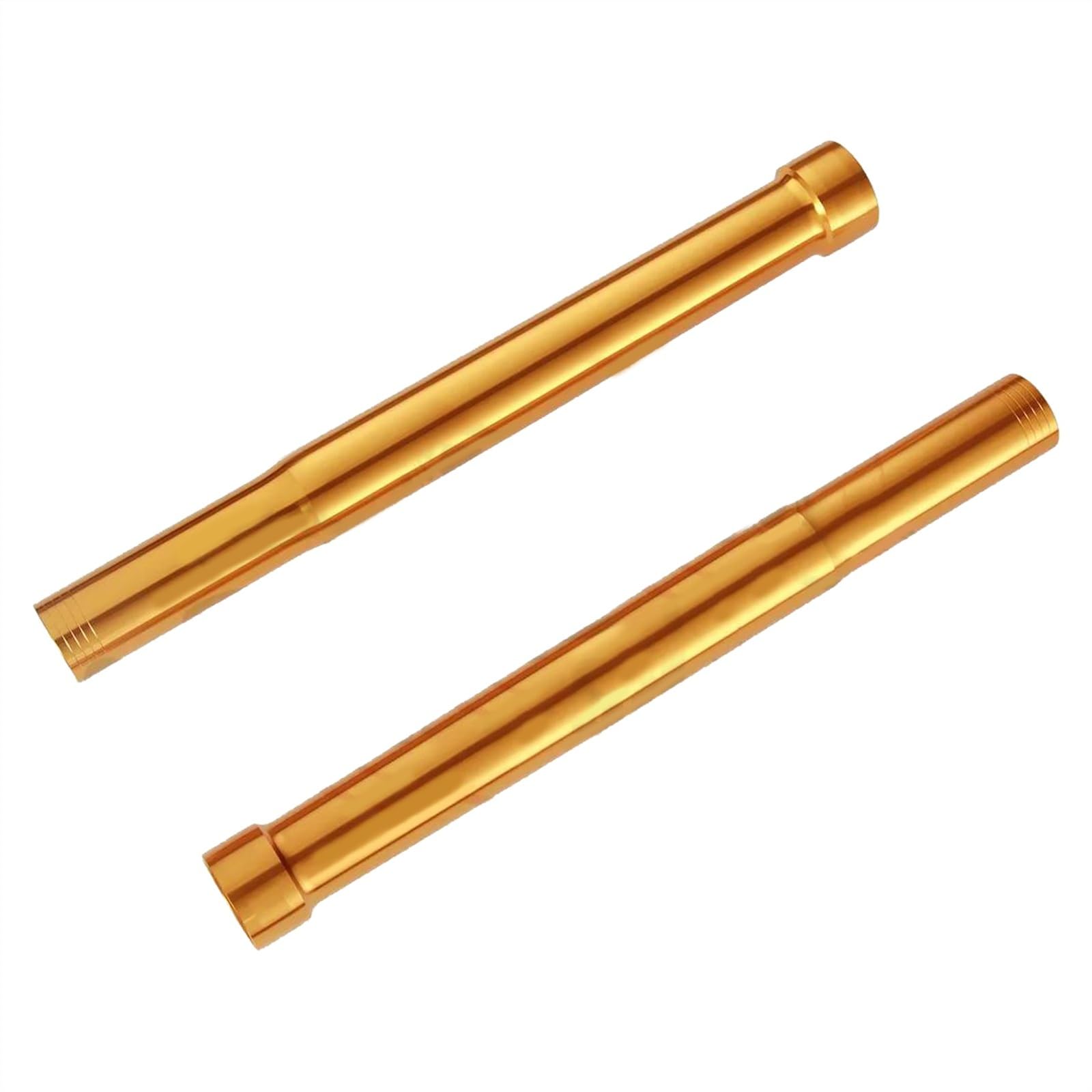Woodey One Color Front Outer Fork Tubes Pipes Gold Pair For Yamaha Yzf-R1m R1m 2015-2019 2016 2017 2018 527Mm 2Ks-23106-00-00 With Bushings