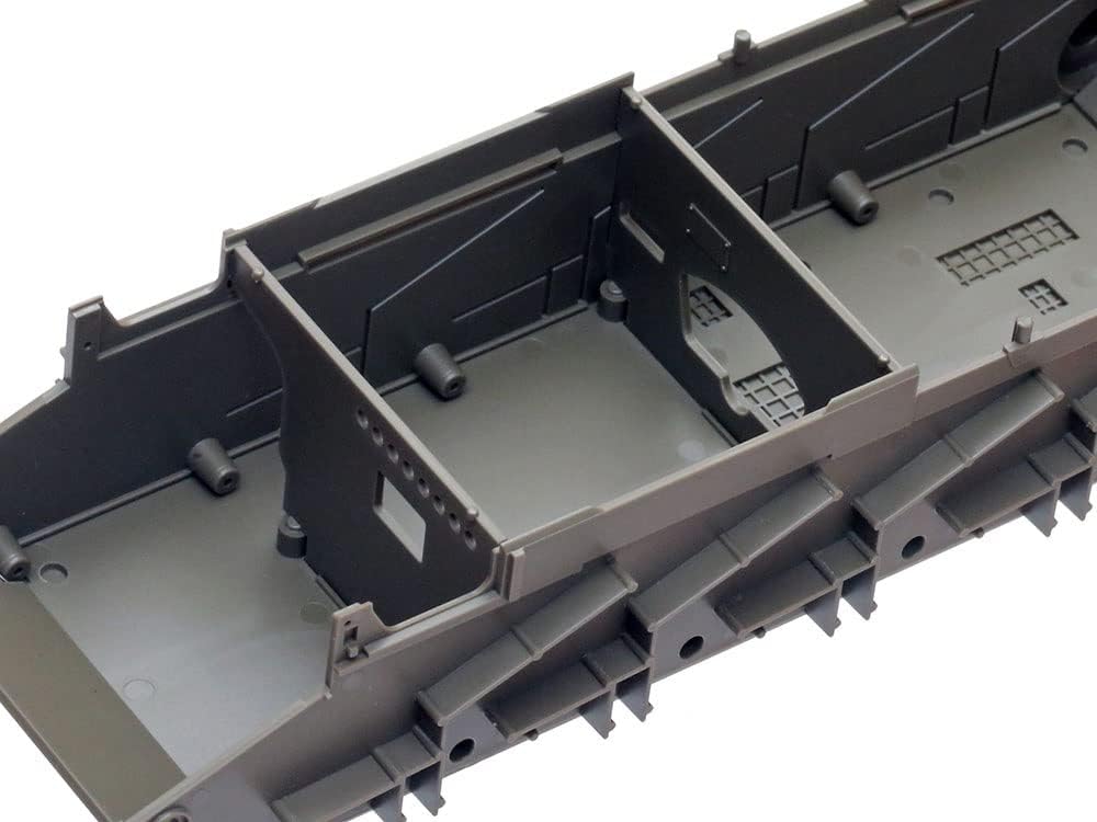 Internal hull structure of the TAMIYA A34 Comet model kit