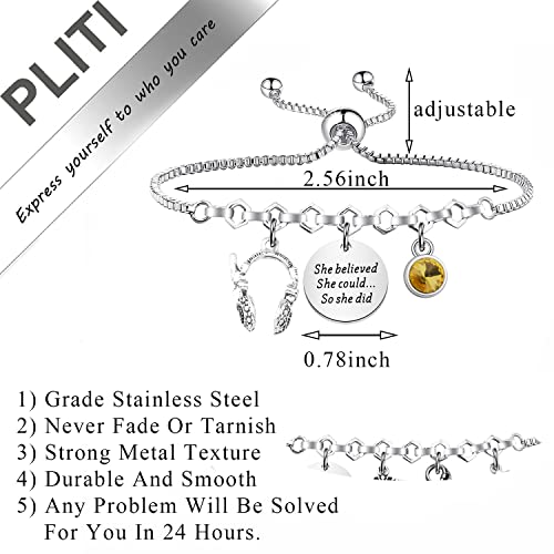PLITI 911 Dispatcher Bracelet Dispatcher Appreciation Gift Emergency Operator Gift She Believed She Could So She Did Bangle2