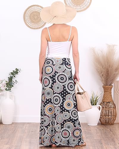 Image of Popana Long Maxi Skirt for Women, Flowy Long Skirts for Women | High Waisted Soft Trendy Rayon, Sundress Convertible Skirt, Long Length Bodycon Maxi Skirt, Petite and Plus Size