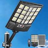 VOPHICHO Farolas Solares Exterior, 1000W Focos Solar LED Jardín con Sensor de Movimiento y Control Remoto, IP65 Impermeable Lampara Solar Luz de Seguridad Exterior para Garage Patio, 1 Pack