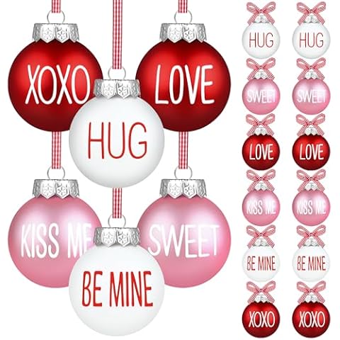 12 Pcs Valentine's Day Ball Ornaments by Augisteen Cover