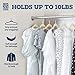 Zober Velvet Hangers 50 Pack - Ivory for Coats, Pants & Dress Clothes - Non Slip w/ 360 Degree Swivel, Holds up to 10 lbs - Strong Felt Hangers for Clothing