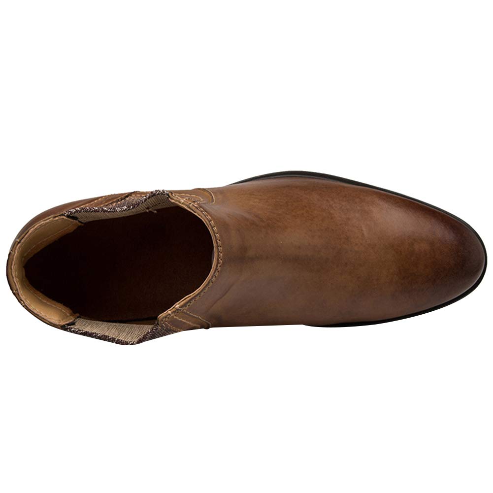 Hommes Cuir Véritable Occidental Vintage Bottes Chukka Chelsea Derby Fermeture Éclair Bottines