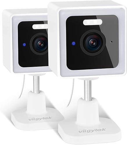 Cámara de seguridad WiFi para el hogar, 2K con cable para exterioresinteriores, monitor para mascotas, perros, gatos, bebés, niñeras, visión