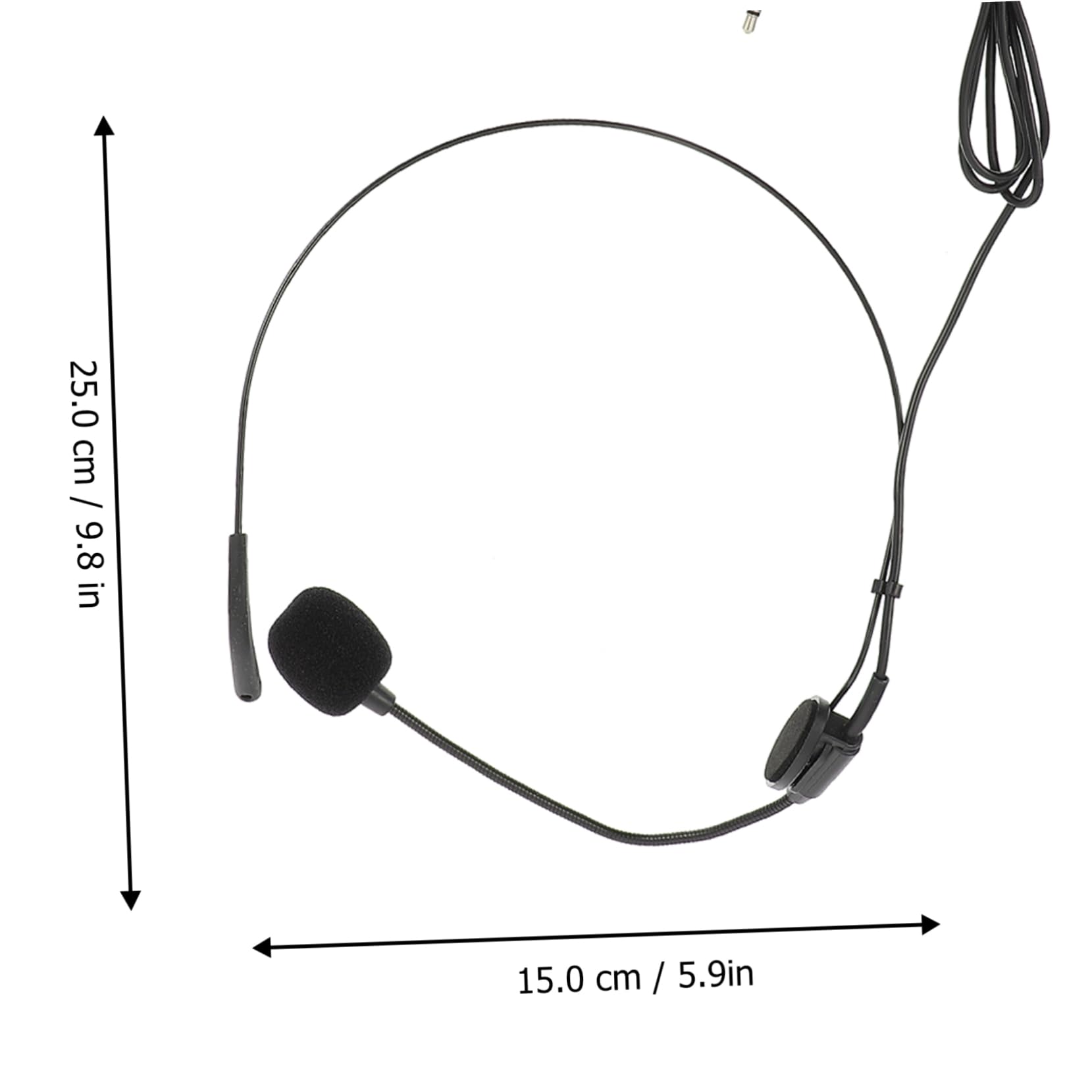 Hemoton Over Ear Headset Microphone 3.5mm Screw Lock Professional Head Comfortable Noise Reduction Mic