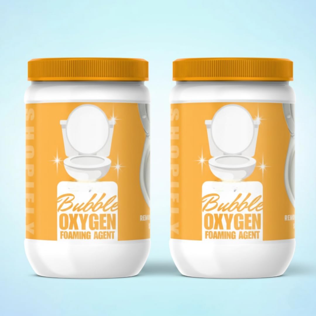 Bubble Oxygen Foaming Agent | Active Oxygen Cleaning Powder with Powerful Foam | Deep Stain, Odor & Dirt Removal for Home Surfaces (Pack Of 2)