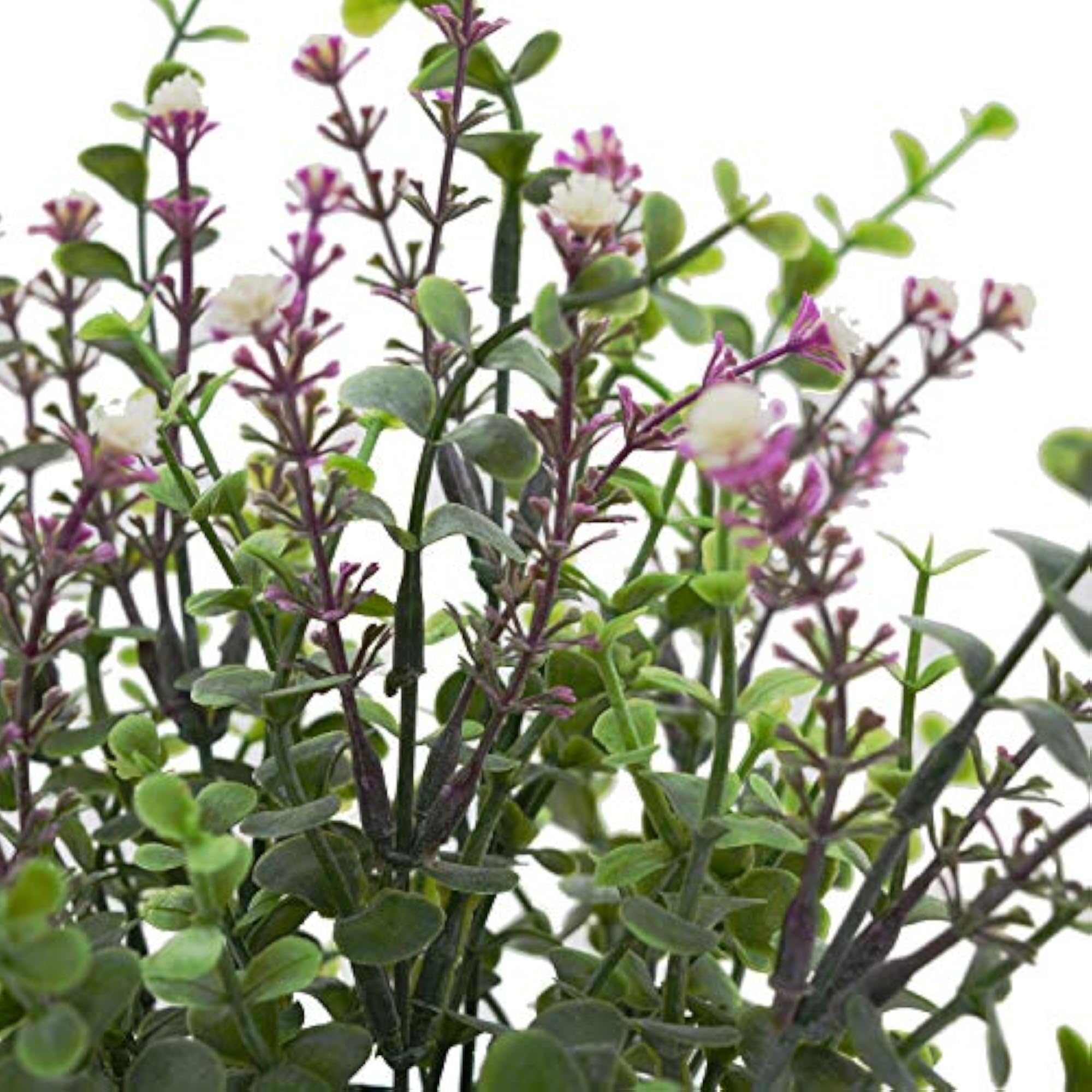 Artificial Plant Huckleberry Bush with Wood Pot